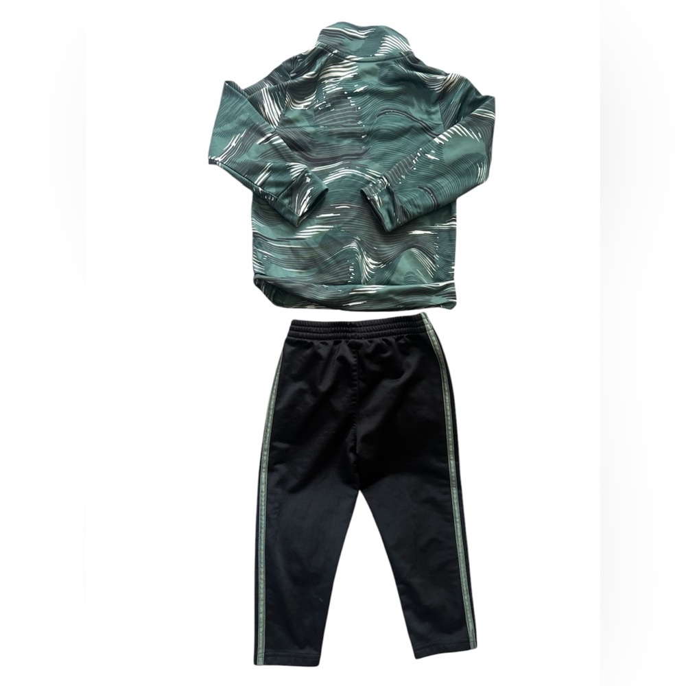 Adidas Green and Black Track Suit | 3T - Picture 2 of 5